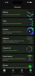 Simulator Screenshot - Rewards section